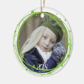 スノーバブルズクリスマスリースオーナメント セラミックオーナメント (左)