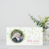 スノーバブルズホリデーリースフォトカード シーズンカード (スタンド正面)