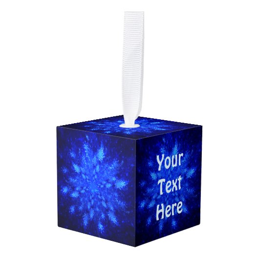 スノーバーストフラクタル キューブオーナメント (正面アングル)