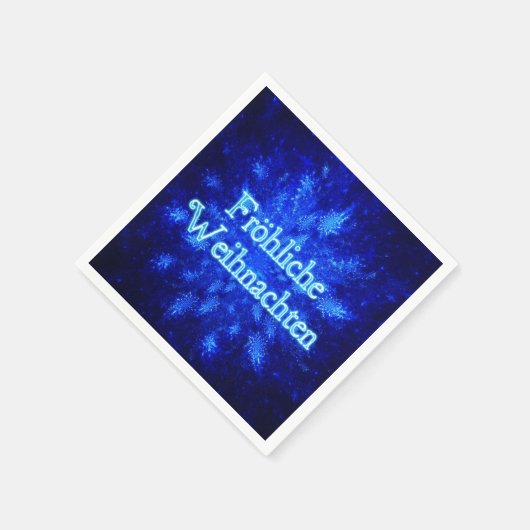 スノーバースト – Froliche Weihnachen スタンダードカクテルナプキン (角)