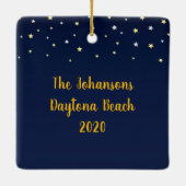 スノーバードの新年 セラミックオーナメント (裏面)