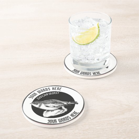 スノーバードカスタムサンドストーンドリンクコースター コースター (側面)