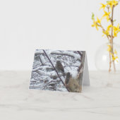 スノーバードノートカード カード (黄色い花)