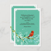 スノーバードホリデーサンキューカード 招待状 (正面/裏面)