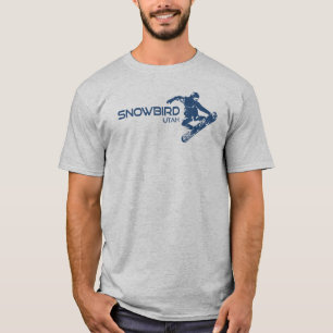 スノーバードユタのスノーボーダー Tシャツ