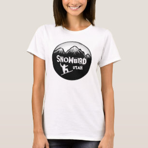 スノーバードユタレディーススノーボーダーティー Tシャツ