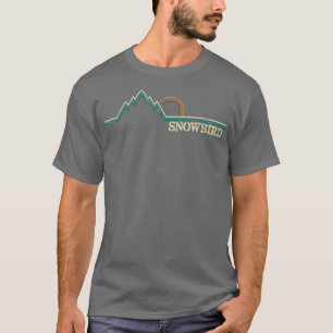 スノーバードユタレトロ冒険スキースノーボード Tシャツ