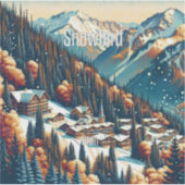 スノーバードユタ3インチビニールシール シール (正面)