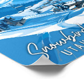 スノーバードユタUSAヴィンテージ旅行イラストレーション ポスター (角)