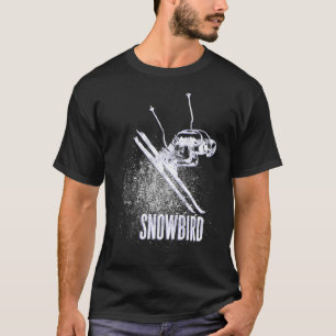 スノーバードUTスキーリゾートレトロヴィンテージダウンヒルスキー Tシャツ