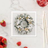 スノーパインクリスマスリース スタンダードカクテルナプキン (インサイチュ)