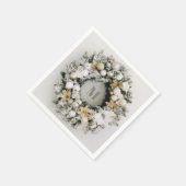 スノーパインクリスマスリース スタンダードカクテルナプキン (角)