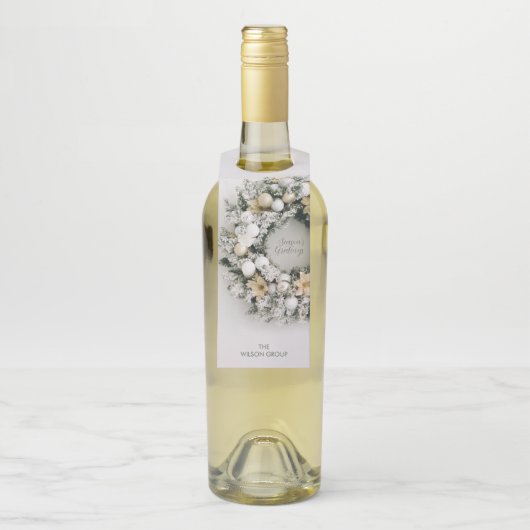 スノーパインクリスマスリース ボトルネックタグ (ボトル)