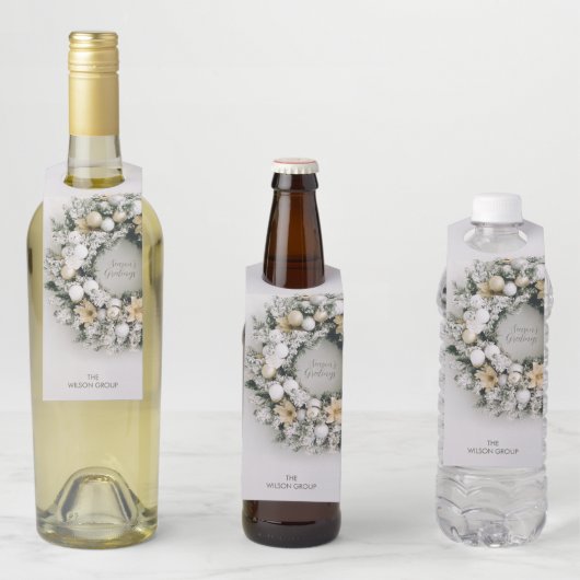 スノーパインクリスマスリース ボトルネックタグ (インサイチュ)