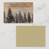 スノーパインフォレストサンキューカード ノートカード (正面/裏面)