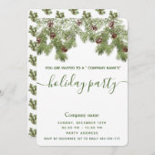 スノーパイン支店ホリデーパーティ企業の 招待状 (正面/裏面)