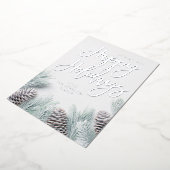 スノーパイン&リーフハッピーホリデーズ 箔招待状 (回転した状態)