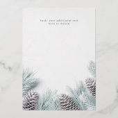 スノーパイン&リーフハッピーホリデーズ 箔招待状 (裏面)