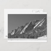 スノーパウダーダスティングフラティロン大きい石CO BW ポストカード (正面/裏面)