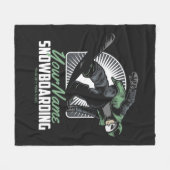 スノーパーソナライズされたボードスノーボーダーシュレッダー フリースブランケット (正面(横))