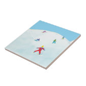 スノーヒルの小さなスキーヤー タイル (側面)