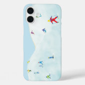 スノーヒルの小さなスキーヤー Case-Mate iPhoneケース (裏面)