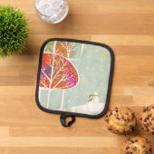 スノーヒルズウィンターキッチンポットホルダー 鍋敷き (トップダウン)