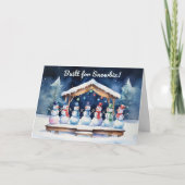 スノービズ雪だるまおもしろいクリスマス用に構築 シーズンカード (正面)
