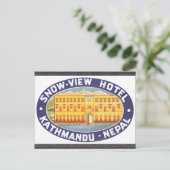 スノービューホテルカトマンズネパールヴィンテージ ポストカード (スタンド正面)