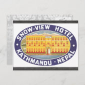 スノービューホテルカトマンズネパールヴィンテージ ポストカード (正面/裏面)