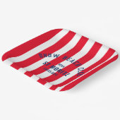 スノービーチクラブ レッドカバナストライプ カスタムスキー ペーパープレート (傾斜あり)