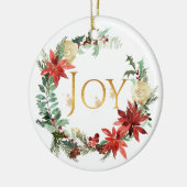 スノーピンとスプルースのクリスマス "Joy" 写真 セラミックオーナメント (左)
