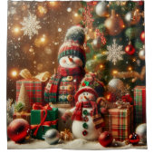 スノーピープルシャワーカーテン シャワーカーテン (正面)