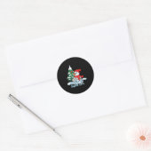 スノーファイ信号喪失 楽しい雪だるまクリスマスアート ラウンドシール (封筒)