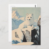スノーフォックスヴィンテージ ポストカード (正面/裏面)