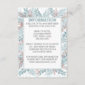 スノーフォールシダ冬の結婚式の囲いカード エンクロージャーカード (正面)