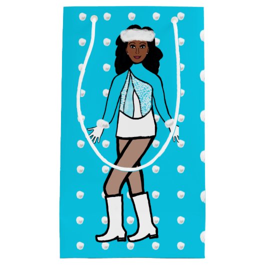 スノーフォールダンサーアクア スモールペーパーバッグ (正面)