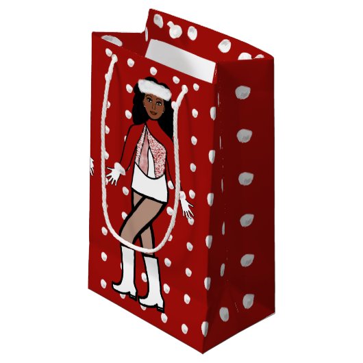 スノーフォールダンサーレッド スモールペーパーバッグ (正面アングル)