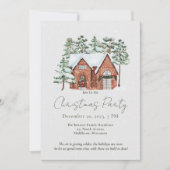スノーフォールノルディックファームハウスパインズクリスマスパーティー 招待状 (正面)