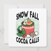 スノーフォール ココアコールで温まる - 冬のドリンク 招待状 (正面)