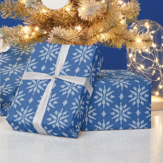スノーフォール ニット ラッピングペーパー (クリスマス)