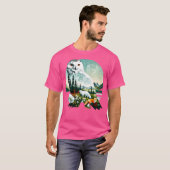 スノーフクロウがアクティブ Tシャツ (正面フル)