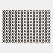 スノーフクロウと月絵画のオリジナル- Bird Art ラッピングペーパーシート (正面2)