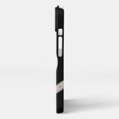 スノーフクロウと月絵画のオリジナル- Bird Art iPhoneケース (左側面)