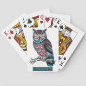 スノーフクロウのぬれ隠し可愛い追加の名前キッズマッチゲーム トランプ (裏面)