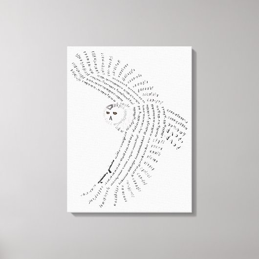 スノーフクロウのキャンバス印刷 キャンバスプリント (正面)