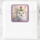 スノーフクロウのシール スクエアシール (バッグ)