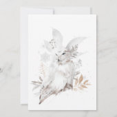 スノーフクロウのハッピーホリデー5x7カード（封筒つき） (裏面)