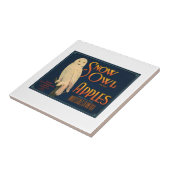 スノーフクロウのブランドリンゴヴィンテージクレートラベル タイル (側面)