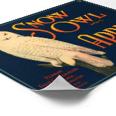 スノーフクロウのブランドリンゴヴィンテージクレートラベル ポスター (角)